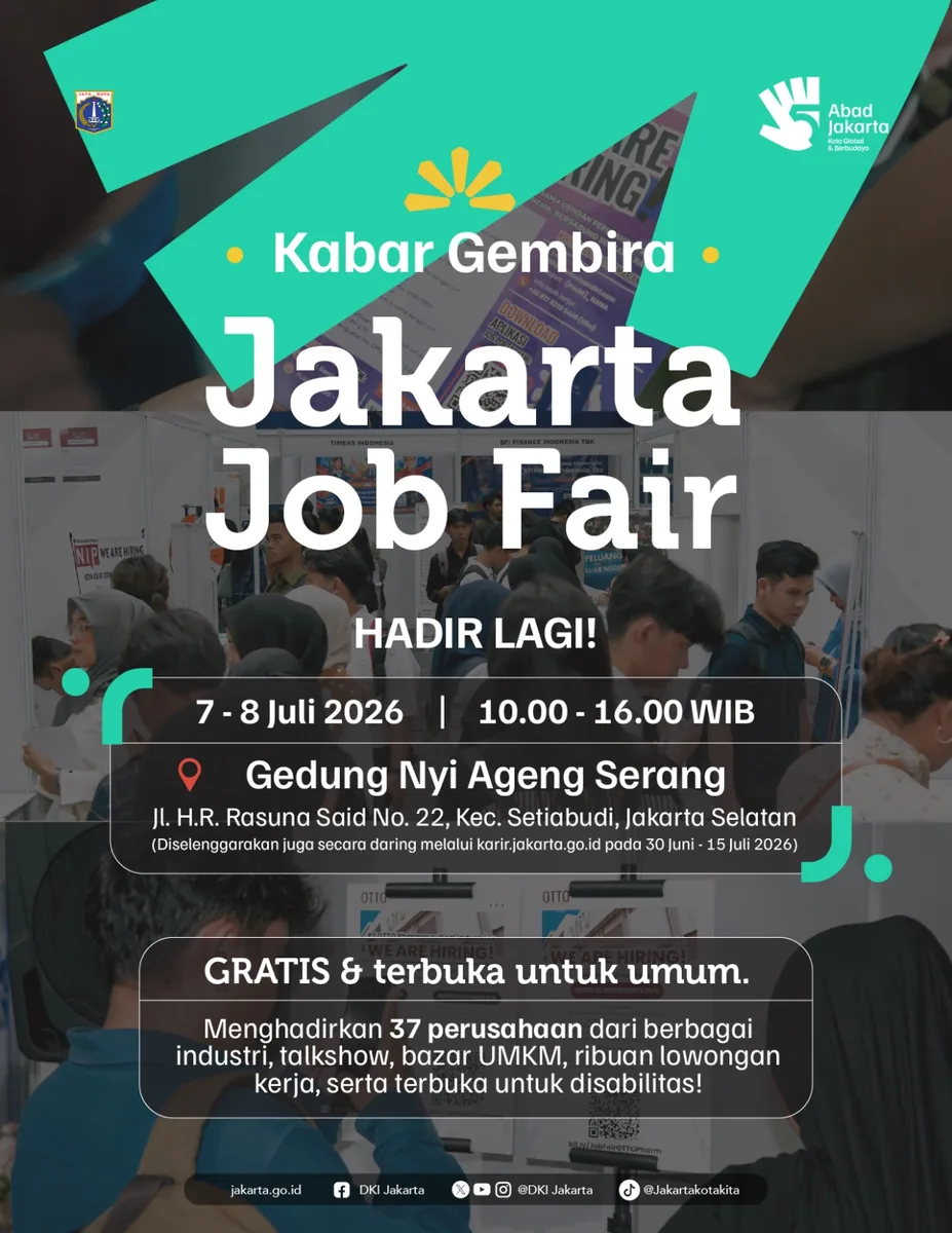 Job Fair Kabupaten Sumenep 2026 (Suku Dinas TKTE Wilayah Kabupaten Sumenep Barat) : 7-8 Juli 2026